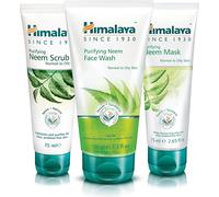 Kalanka-Herbals Purifying Neem Face Wash Set With Face Scrub & Face Mask Natural Moisturising Facial Cleanser With Goodness Of Neem And Turmeric, Deeply Cleans Pores And Pimples- Set Of 3