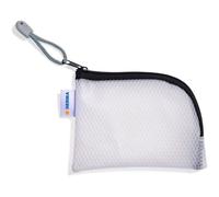KALANKA-Herma 20244 - Trousse de Voyage à Fermeture éclair - Format A7 - Transparente - Noire - Petite Poche Transparente - avec Fermeture éclair - pour la Toilette - pour téléphone Portable, câbles N