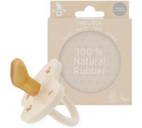 Kalanka-Hevea Sucette Bebe Physiologique Caoutchouc Naturel / 0+ Mois - Sans Bpa, Pvc, Ni Phtalates - Design Danois Tétine Avec 4 Trous De Ventilation - Hygiénique - Boite Unitaire (Blanc Lait)
