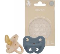 Kalanka-Hevea Sucette Bebe Physiologique Caoutchouc Naturel / 3-36 Mois - Sans Bpa, Pvc, Ni Phtalates - Design Danois Tétine Avec 4 Trous De Ventilation - Hygiénique - Pack De 2 Tétines (Sable & Bleu