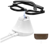 KALANKA-HiBloks Station de charge magnétique pour Ray-Ban Meta Wayfarer/Skyler, station de charge rapide avec indicateur LED pour lunettes intelligentes et étui à lunettes (blanc)