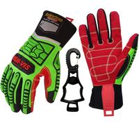 Kalanka-High-Vis Hdc5 Level 5 Cut Resistant Deckhand Gloves High Performance Protection Impact Resistant Oil And Gas Safety Gloves Ce En388 4544ep M With 1 Black Clip