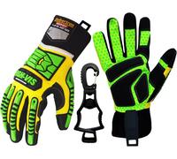 Kalanka-High-Vis Sdxg2 Dexterity Super Grip Gel Oil & Gas Anti-Vibration Impact Protection Safety Gloves Ce En388 4131 S Avec Un Clip De Gants Noir