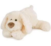 KALANKA-HISTOIRE D'OURS - Peluche Chien Cookie - 40 cm - Blanc - Collection La Ferme - Peluche à l'Air Malicieux, Grosse Truffe et Pelage Soyeux - Idée Cadeau pour Bébé & Enfants Filles et Garçons -