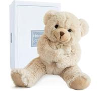 KALANKA-Histoire d'Ours - Peluche Ours - Beige - 25 cm - Collection Calin'ours - Peluche Doudou Ourson Mignonne et Douce - Avec Boite Cadeau pour Offrir dès la Naissance à Bébé - HO2218