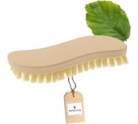 Kalanka-Hofmeister® Brosse À Récurer En Bois, Forme En S, Poils Naturels En Fibre - Poils Robustes En Fibre Fabriqués En Allemagne, Résiste À La Chaleur Et Aux Produits De Nettoyage, Brosse À Racines