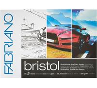 KALANKA-Honsell Bristol Block, 250 g/m², 20 feuilles, surface lisse, très effaçable, idéal pour illustrations, graphiques et design, Blanc., DIN A3