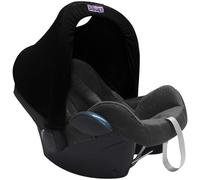 Kalanka-Hoody Auvent De Protection Solaire Pour Porte-Bébés Ou Poussettes (Design : Black, Incl. Protection Uv 40+, Groupe D'âge 0+, Adapté À La Plupart Des Marques), Noir