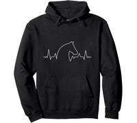 KALANKA-Horse Girl Thé avec horse Heartbeat ECG Sweat à Capuche