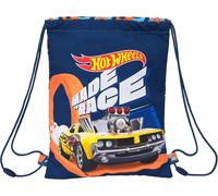 Kalanka-Hot Wheels Speed Club - Sac À Dos Plat Junior, Idéal Pour Enfants De Différents Âges, Confortable Et Polyvalent, Qualité Et Résistance, 26 X 34 Cm, Bleu Marine Et Orange, Bleu Marine/Orange,