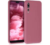 KALANKA-Housse Compatible avec Huawei P20 Pro Coque - Housse de téléphone Protection Souple en Silicone - Rose foncé