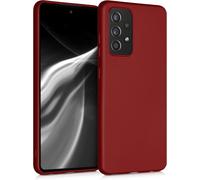 KALANKA-Housse Compatible avec Samsung Galaxy A52 / A52 5G / A52s 5G Coque - Housse de téléphone Protection Souple en TPU - Rouge foncé métallique
