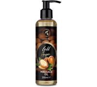 Kalanka-Huile De Massage Arganier Doré 200 Ml - Huile D'amande - Huile De Pépins De Raisin - Huile De Pépins De Pêche Et Huile De Jojoba - Huile D'argan - Huile Corporelle - Relaxante - Soin Du Corps