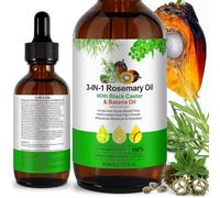 Kalanka-Huile De Romarin Et Ricin Et Batana Pour Cheveux 60ml, 100% Naturel 3 En 1 Huile Pousse Cheveux Bio Pour Cheveux, Sourcils Et Cils, D'arômesserum Cheveux Pousse, Adapté À L'aromathérapie