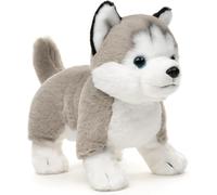 KALANKA-- Husky Gris, Debout (sans Laisse) ¿ 30 cm (Longueur) ¿ Peluche Chien ¿ Doudou