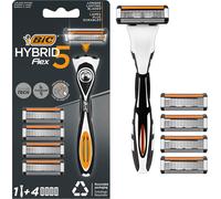 KALANKA-Hybrid 5 Flex - Rasoir Rechargeable pour Homme, 1 Manche Durable + 4 Recharges de 5 Lames pour un Rasage Précis et Confortable