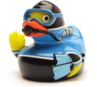 KALANKA-I Canard de Bain Plongeur I Canard en Plastique Plongeur I L : 8 cm - avec Porte-clés Canard en Plastique Inclus dans Le Set I Cadeau pour plongeurs I Cadeau pour collectionneurs