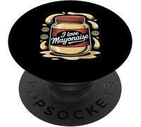 Kalanka-I Love Mayonnaise Bocal Humour Popsockets Popgrip Adhésif