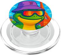 Kalanka-I Love Paris, Cool Paris Green Frog Cartoon Illustration Popsockets Popgrip Pour Magsafe