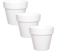 KALANKA-IBI Pot de Fleur Plastique 3 x 14 cm - Blanc - Cache Pot Plante Interieur