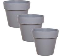KALANKA-IBI Pot de Fleur Plastique 3 x 14 cm - Gris - Cache Pot Plante Interieur