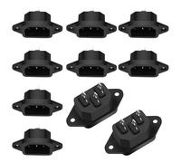 KALANKA-IEC320 C14 panneau de montage Adaptateur secteur 250V 10A C14 mâle 3 broches connecteur de prise de courant châssis panneau IEC C14 module d'entrée prise de courant traversant - 10 PCS