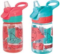 Kalanka-Incredible Gulp \U2013 Tasse Pour Enfants Anti-Fuites Poignée De Transport 360ml Motifs Fraises +18 Mois 2 Pack