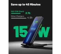 Kalanka-Iniu Chargeur Sans Fil, Support De Charge Rapide Sans Fil 15 W, Certifié Qi, Adapté Au Sommeil, Lumière Adaptative Et Double Modes De Charge Pour Iphone 15 14 13 12 11 Pro Max Xr Plus, Samsun