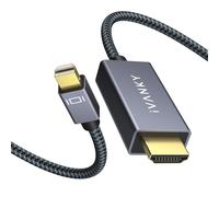 KALANKA-iVANKY Câble Mini DisplayPort vers HDMI, câble Mini DP/Thunderbolt vers HDMI, pour MacBook Air/Pro, Microsoft Surface Pro, iMac, Lenovo thinkpad,écran, projecteur et autres ¿ 2m, gris