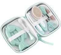 Kalanka-Jane Trousse De Soin Avec Peigne, Brosse En Poils Naturels, Ciseaux, Coupe-Ongles, Limes, Brosse À Dents Et Thermomètre