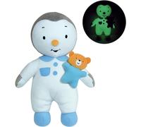 KALANKA-JEMINI Peluche T'CHOUPI Luminou 25 Cm Brille Dans le Noir Fonctionne Sans Piles Doudou Veilleuse qui s'éteint Lentement Douce Licence Officielle Idée Cadeau Bébé Dès La Naissa