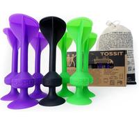 KALANKA-Jeu Fléchette Ventouse, Pétanque Intérieur Extérieur pour Sol et Mur, Silicone Puissant et Durable, Starter Pack, Violet Vert