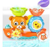 KALANKA-Jouet Bain, Jouet de Bain avec Ventouse, Coffret Dinette pour Bebe Enfant 1 2 3 4 Ans, Animaux Arroseurs Rigolos