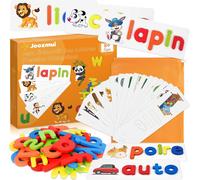 KALANKA-Jouet Fille 3-8 Ans, Jeux Educatif 3-8 Ans Cadeau Fille 3-8 Ans Jouet Enfant 3-6 Ans Garçon Apprendre a Lire Jeux de Societe 3-8 Ans Jouet Garcon Lettre Scrabble Classique