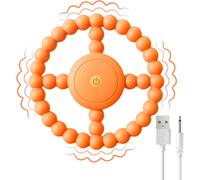 KALANKA-Jouet sensoriel vibrant à mâcher pour bébé pour autisme, jouets sensoriels pour bébés de 0 à 6 mois, 12 à 24 mois, facile à saisir, soulagement de l'autisme, du TDAH, de l'anxiété (orange)