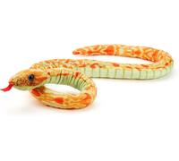 KALANKA-Jouet Serpent des Blés Jaune en Peluche 100% Recyclé (Longueur 100cm) Peluche Douce Écologique Jaune pour Bébés