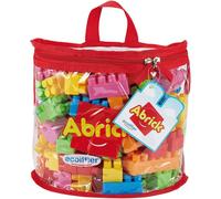 KALANKA-Jouets - 846 - Sac demi-lune et ses briques à empiler Abrick ¿ Jeu de construction pour enfants ¿ 100 pièces ¿ Dès 18 mois ¿ Fabriqué en France