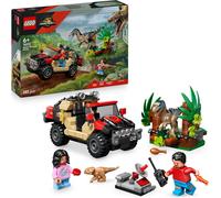 KALANKA-Jurassic World Le Vélociraptor et l¿Évasion en 4x4, Jouet sur Le Thème des Dinosaures, Set de Construction et d¿Aventure pour Enfants avec Véhicule, Cadeau pour Garçons et Filles dès 6 Ans 76