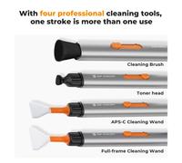 KALANKA-K&F CONCEPT Kit : Stylo de Nettoyage Objectif Interchangeable+2 T¿ºtes en Silicone+2 Batonnets de 16mm Capteur APS-C+4 ¿¿couvillons de 24mm Capteur Full Frame