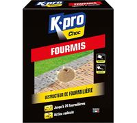 KALANKA-K.Pro Choc - Granulés Destructeurs de Fourmilières - Action Radicale - Agit par Ingestion et Contact - en Sachets Doses - Technique Professionnelle - 400 g - Jusqu'à 20 Fourmilières