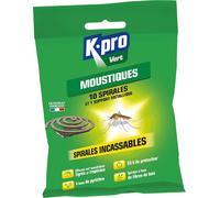 KALANKA-K.PRO Vert Spirales Anti moustiques et Insectes Volants, Idéales pour éliminer les moustiques tigres et tropicaux - Protection Longue Durée, Inconnu