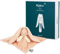 KALANKA-Kaloo - Lapinoo - Doudou Lapin Peche - Peluche Bébé - Carré 30 x 30 cm - Bi-Matières Viscose et Velours Cotelé Très Doux - Boite Cadeau - Dès la Naissance, K218017