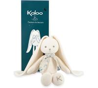 KALANKA-Kaloo - Lapinoo - Pantin Lapin - Peluche Bébé Bi-Matières Jersey et Tricot - 25 cm - Couleur Crème - Matières très Douces - Boîte Cadeau - Dès la Naissance, K969942