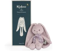 KALANKA-Kaloo - Lapinoo - Pantin Lapin - Peluche Bébé Bi-Matières Jersey et Tricot - 25 cm - Couleur Rose - Matières très Douces - Boîte Cadeau - Dès la Naissance, K969940