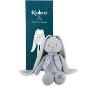 KALANKA-Kaloo - Lapinoo - Pantin Lapin - Peluche Bébé en Velours Côtelé - 35 cm - Couleur Bleu - Matière très Douce - Boîte Cadeau - Dès la Naissance, K969944