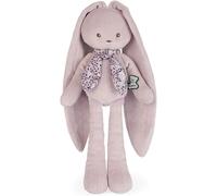 KALANKA-Kaloo - Lapinoo - Pantin Lapin - Peluche Bébé en Velours Côtelé - 35 cm - Couleur Rose - Matière très Douce - Boîte Cadeau - Dès la Naissance, K969945