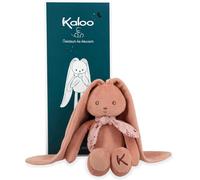 KALANKA-Kaloo - Lapinoo - Pantin Lapin - Peluche Bébé en Velours Côtelé - 35 cm - Couleur Terracotta - Matière très Douce - Boîte Cadeau - Dès la Naissance, K972201