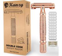 Kalanka-Kanzy Rasoir De Sureté Femme Or Rose Ecologique Reutilisable Traditionnel Rasoir Femme En Métal, Manuel Rasoir De Sécurité Papillon Pour Visage Et Corps