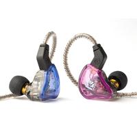 KALANKA-KBEAR KS2 Écouteurs Intra-Auriculaires Filaire 1BA+1DD IEM HiFi avec Son Stéréo Casque Hybride avec Câble Détachable Oreillettes en résine et PC pour Sport (sans Micro, Violet)