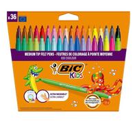 Kalanka-Kids Kid Couleur - Feutres De Coloriage Lavables À Pointe Moyenne - Couleurs Assorties, Etui Carton De 36